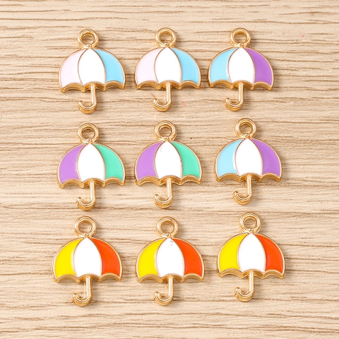 Ciondoli a Forma di Ombrello in Lega con Smalto Colorato per Collana Bracciale Portachiavi Fai da Te Accessori per Gioielli Donna