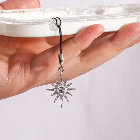 Strass Böser Blick Sonne Schmetterling Schleife Handyanhänger Zinklegierung Design Hohl Handyhülle Dekoration Für Damen