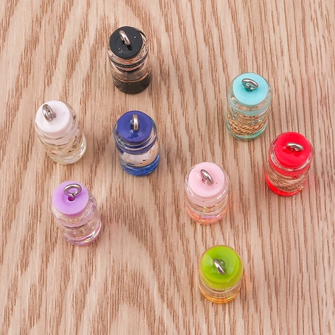 Mini Colgantes de Botella de Deriva Con Caracola Natural Accesorios para Creación de Joyas DIY para Collar Pulsera Pendientes