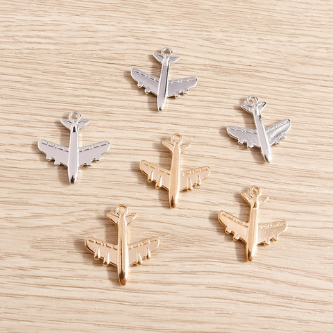 Colgantes de Aleación de Zinc en Forma de Avión para Creación de Joyería DIY Llavero Pulsera Collar Amuletos de Avión