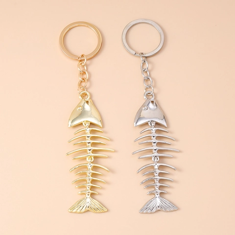 Kreativer Fischgräten Schlüsselanhänger Aus Zinklegierung Minimalistischer Metall Anhänger Für Taschen Und Schlüssel Damen Herren