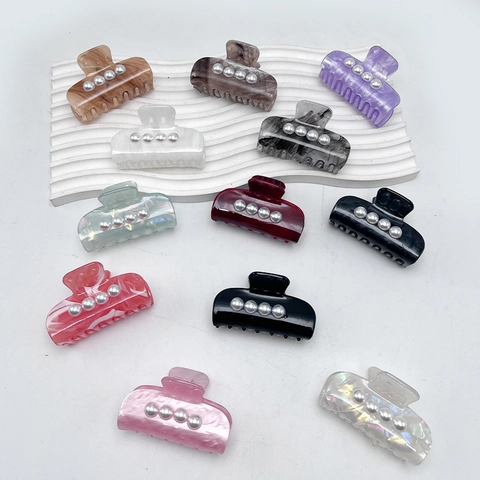 Elegante Pinza per Capelli in Acrilico Con Künstliche Perle Sintetiche Effetto Marmorizzato Accessori per Capelli Donna Gioielli