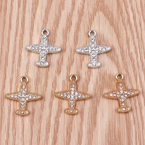 Ciondoli per Aerei in Lega Con Strass Ciondoli per Aerei alla Moda per Collana Orecchini Fai da Te Accessori per Gioielli Regalo Donna