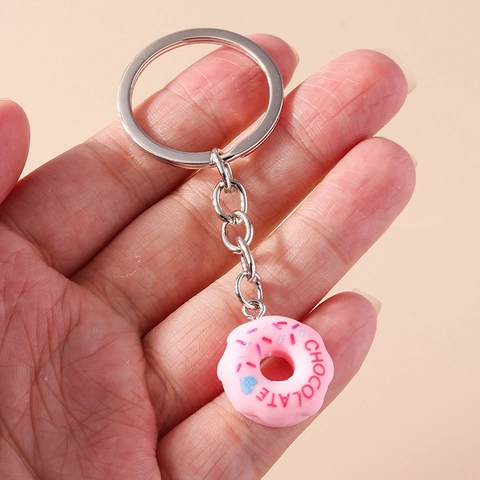 Portachiavi Cibo Dessert Simulazione Resina Ciambella Gelato Biscotto Torta Borsa Decorazione Accessorio Per Donne Bambini Regalo