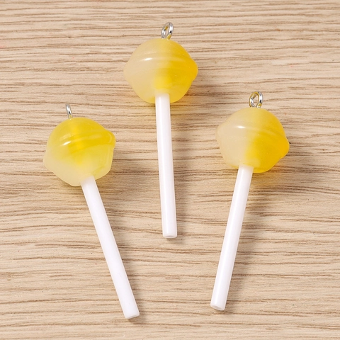 Resin Simulation Lollipop DIY Pendants Candy Food Play Charms For Bracelet Necklace Jewelry Making Handcraft Accessories