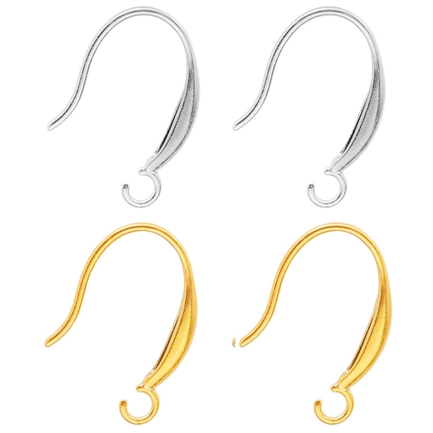 Crochets de Boucles d'Oreilles en Acier Inoxydable 304 Fils d'Oreille Géométriques Irréguliers pour Femmes DIY Bijoux Or Argent