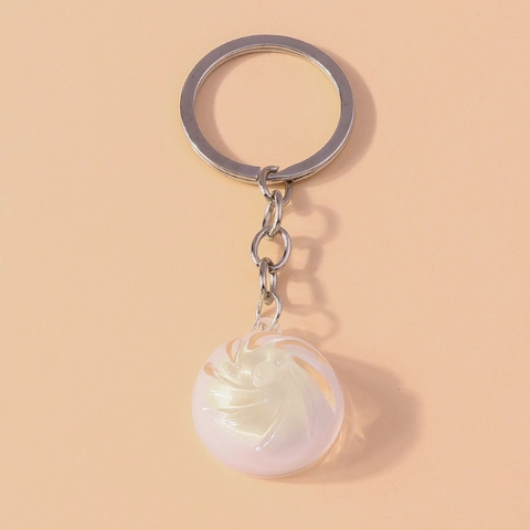 Portachiavi Creativo in Resina a Forma di Panino Ciondolo a Spirale Perla Artificialceo Accessorio per Borsa Regalo per Donne Ragazze