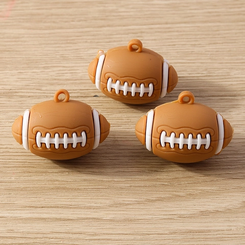 Pendentifs de Sport en Résine Basketball Football Billard Noir 8 pour Bijoux DIY Accessoires de Porte-clés Personnalisés