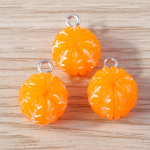 Realistic Simulation Orange Fruit Charms Resin DIY Jewelry Accessories For Keychain Earrings Bracelet Making Craft Supplies