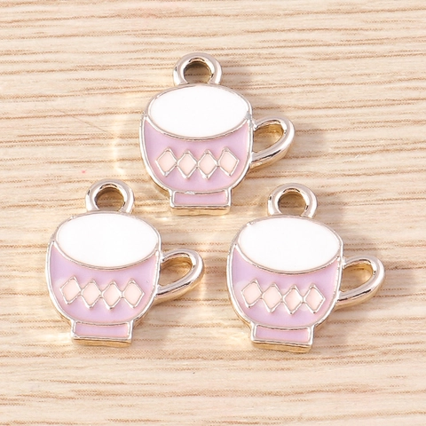 Ciondolo per Teiera in Lega di Cartone Animato Smalto Fai da Te Creazione di Gioielli Pendenti per Orecchini Collana Bracciale