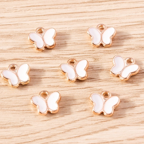 Alloy Butterfly Charms Animal Enamel Drip Oil Pendants For DIY Jewelry Making Necklace Bracelet Earrings Accessory Parts