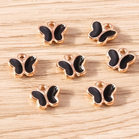 Alloy Butterfly Charms Animal Enamel Drip Oil Pendants For DIY Jewelry Making Necklace Bracelet Earrings Accessory Parts