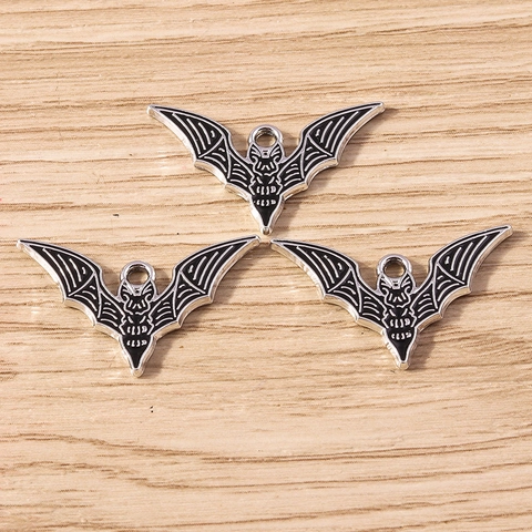 Gothic Halloween Alloy Drip Oil Butterfly Bat Charms Skull Coffin Pendants For DIY Jewelry Making Necklaces Earrings Dark Punk Style Women