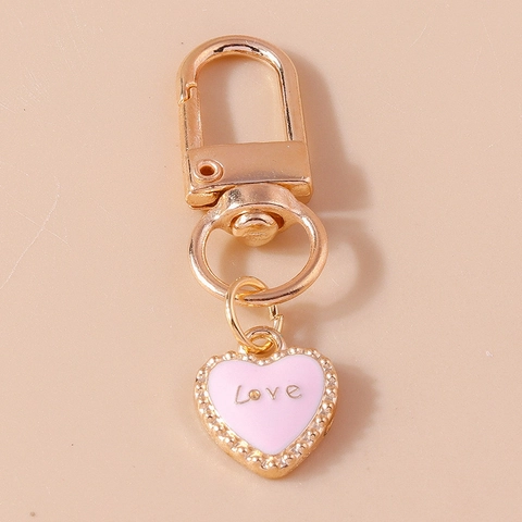 Simpatico Portachiavi Smaltato a Forma di Unicorno Arcobaleno Cuore Fiocco in Lega di Zinco Pendente per Borsa per Donna Ragazza