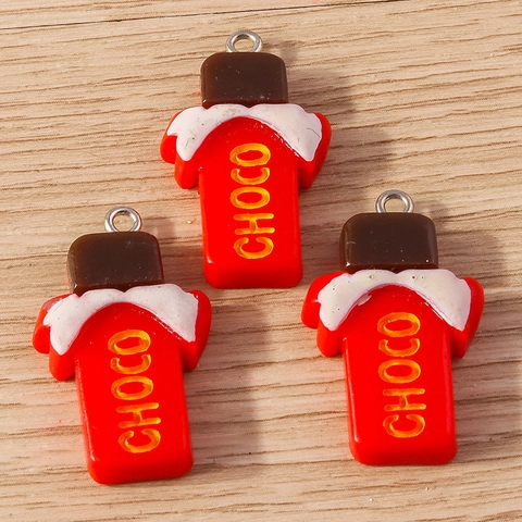Simulation Chocolate Resin Charms Creative Food Play DIY Jewelry Making Pendants For Keychain Bag Decor Accessories Cute Gift