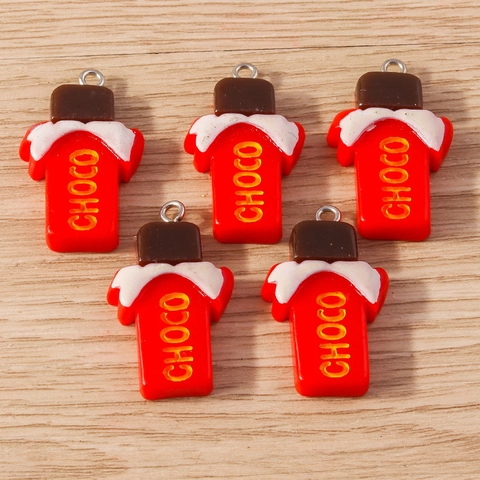 Simulation Chocolate Resin Charms Creative Food Play DIY Jewelry Making Pendants For Keychain Bag Decor Accessories Cute Gift