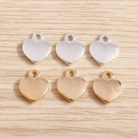 Einfacher Legierung Herz Anhänger Ohne Kette Für DIY Schmuckherstellung Zubehör Herz Charms Für Halskette Armband