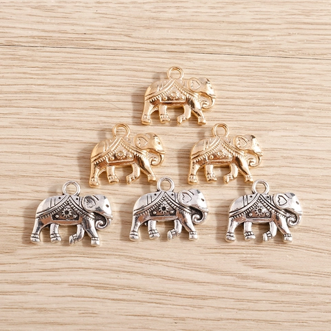 Vintage Legering Olifant Hangers Retro Boheemse Stijl Dierlijke Charms Voor DIY Sieraden Maken Ketting Armband Accessoire