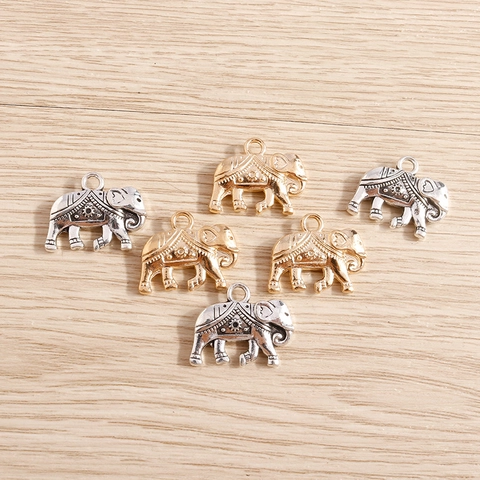 Vintage Legering Olifant Hangers Retro Boheemse Stijl Dierlijke Charms Voor DIY Sieraden Maken Ketting Armband Accessoire
