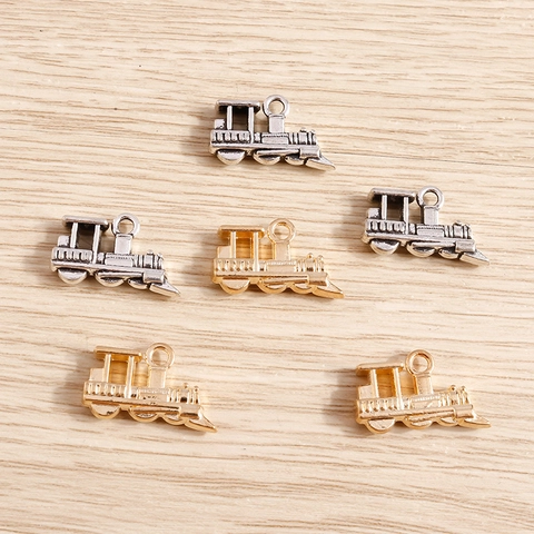 Vintage Legierung Dampfzug Anhänger Retro Metall Lokomotive Charms Für DIY Halskette Armband Schmuckherstellung Zubehör
