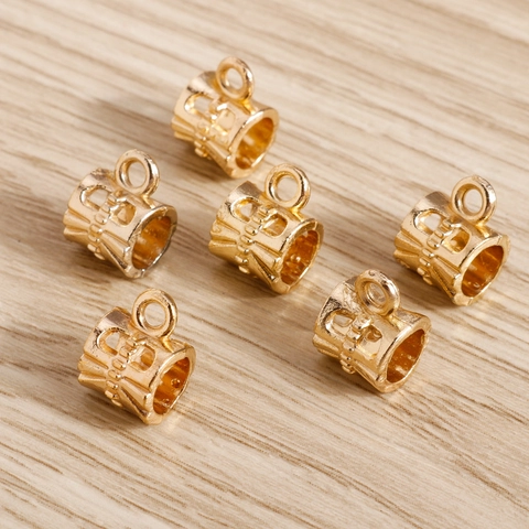 Connettore Ciondolo Cavo Galvanizzato in Metallo Minimalista Oro Tubo Geometrico Risultati per Creazione Gioielli DIY