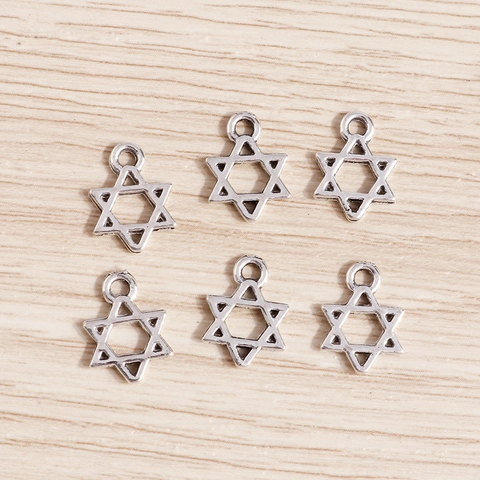 Hollow Star Pentagram Hexagram Pendants Zinc Alloy DIY Jewelry Making Accessories Craft Charms For Necklace Bracelet