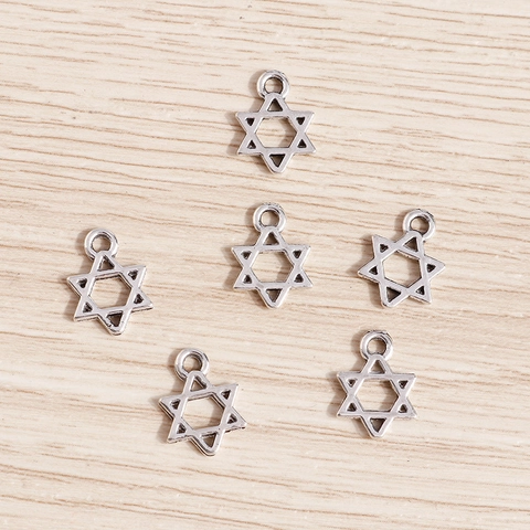 Hollow Star Pentagram Hexagram Pendants Zinc Alloy DIY Jewelry Making Accessories Craft Charms For Necklace Bracelet