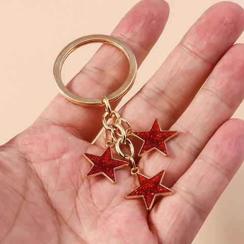 Dolce Portachiavi A Stella Glitterata In Lega Pentagramma Ciondolo Per Borsa Zaino Accessori Regalo Per Donna Gioielli