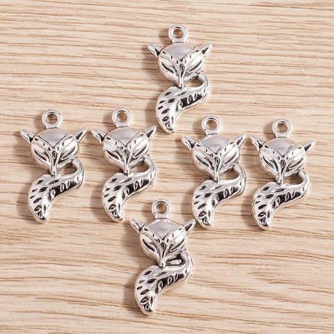 Vintage Legierung Neunschwänziger Fuchs Charms Altsilber Tier Anhänger Für DIY Schmuckherstellung Halskette Armband Zubehör