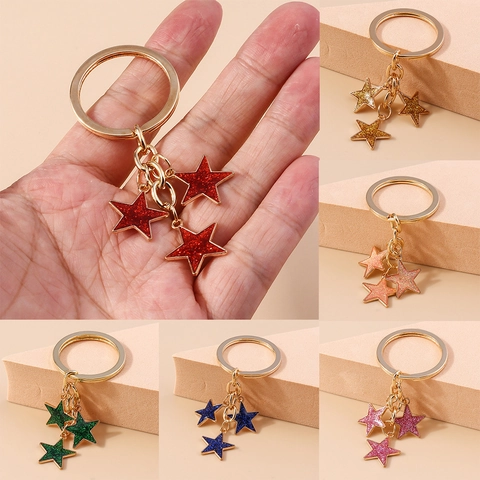 Dolce Portachiavi A Stella Glitterata In Lega Pentagramma Ciondolo Per Borsa Zaino Accessori Regalo Per Donna Gioielli