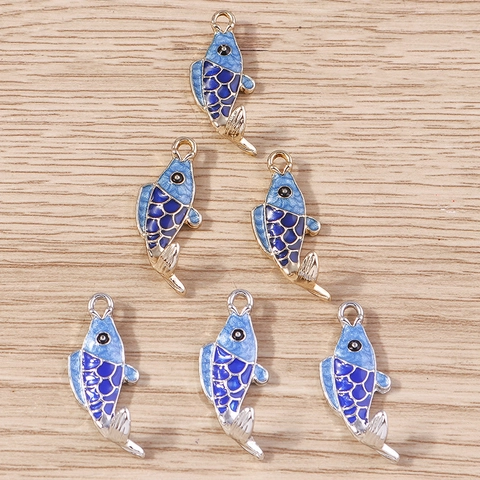 Alloy Koi Fish Pendant Drip Oil Enamel Carp Charms DIY Jewelry Making Accessories For Keychain Handbag Hanging Decor