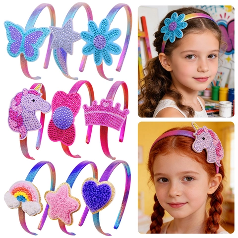 Strass Stoff Kinder Haarreif Für Mädchen Niedlich Einhorn Krone Haarreif Herz Schmetterling Geburtstag Party Zubehör