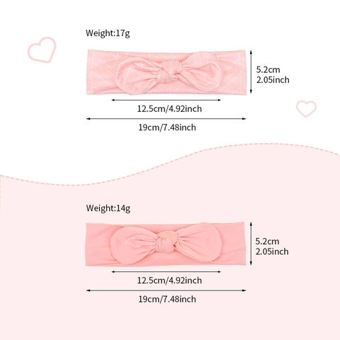Bandeau Bébé Élastique Avec Nœud Oreilles de Lapin Motifs Floraux Géométriques Coton Doux pour Nourrissons et Enfants