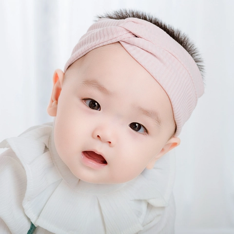 Baby Knitted Twist Knot Headband Soft Cotton Ribbed Elastic Hairband For Toddler Infants Kids Solid Color Hair Accessories