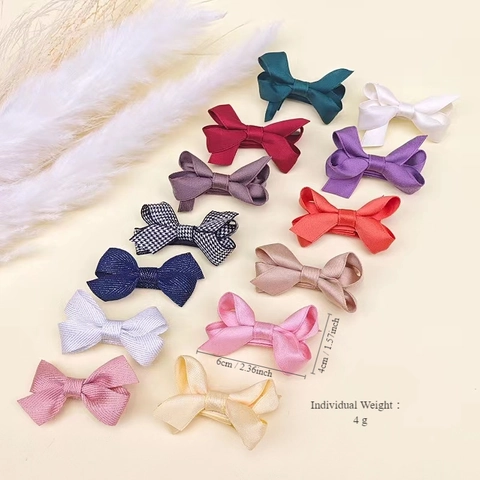 Retro Süße Schleife Haarspangen Für Kleinkinder Mädchen Zarter Stoff Handgefertigte Schleife Haarnadel Kinder Schule Täglich Kopfschmuck Zubehör