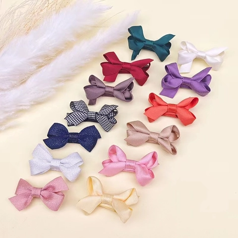 Retro Süße Schleife Haarspangen Für Kleinkinder Mädchen Zarter Stoff Handgefertigte Schleife Haarnadel Kinder Schule Täglich Kopfschmuck Zubehör