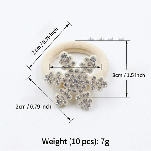 Elastici per Capelli Animali con Strass per Ragazze Nessun Danno Alta Elasticità Rosa Oro Champagne Cuore Farfalla Coniglio Fiocco di Neve Accessori per Capelli