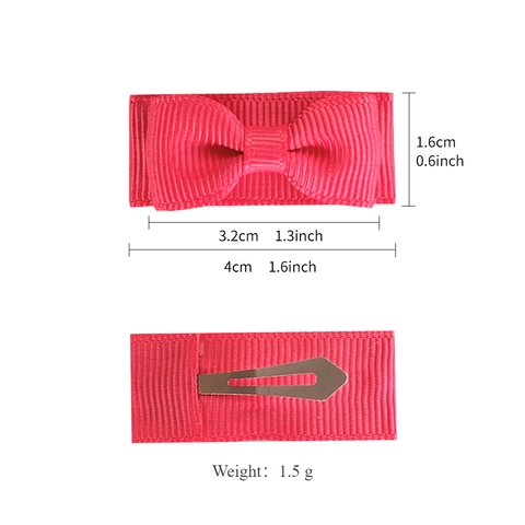 Handmade Grosgrain Ribbon Bow Hair Clips For Baby Girls Infants Toddlers Sweet Candy Color Decorative Hairpins Accessories