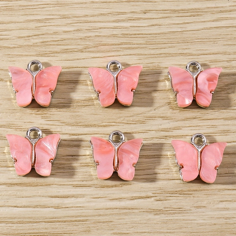 Acrylic Butterfly Pendants DIY Jewelry Making Necklace Accessories Sweet Butterfly Charms For Phone Bag Decoration