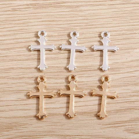 Metal Cross Pendants For DIY Jewelry Making Vintage Religious Style Alloy Charms Crafting Accessories Gold Silver Finish