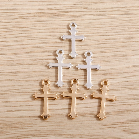 Metal Cross Pendants For DIY Jewelry Making Vintage Religious Style Alloy Charms Crafting Accessories Gold Silver Finish