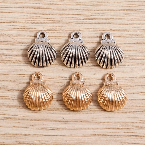 Vintage Alloy Shell Scallop Pendant For DIY Jewelry Making Accessories Fashion Clothing Decoration Gold Silver Mixed Color Charm