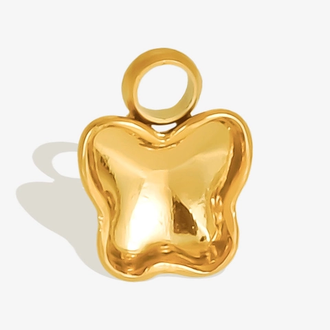 Ciondolo Farfalla in Acciaio Inossidabile Charms Farfalla in Metallo Liquido Irregolare per Creazione di Collane Braccialetti Fai da Te Accessori Gioielli