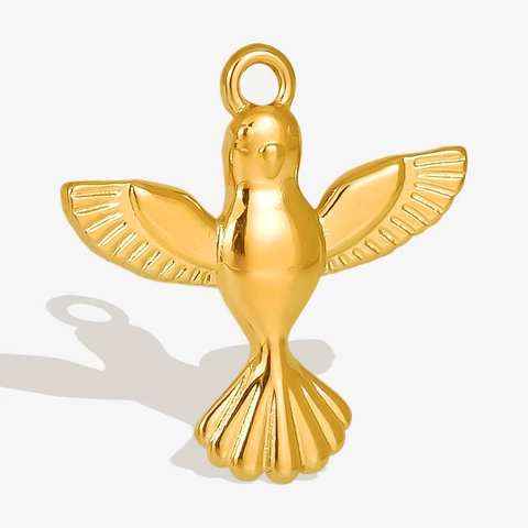304 Stainless Steel Flying Bird Hummingbird Pendant Only (Without Chain) DIY Jewelry Making Gold Silver Animal Charms