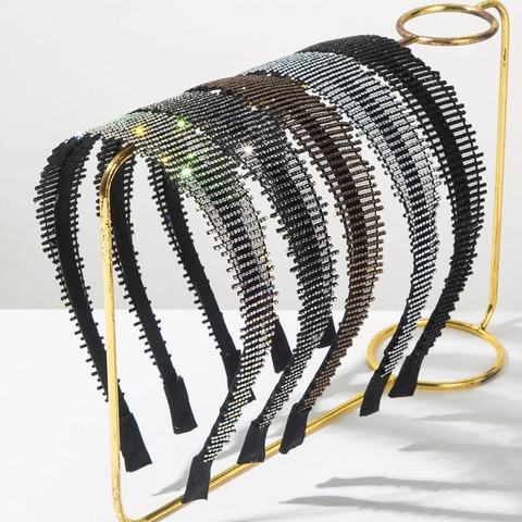 Diadema Vintage de Alta Gama con Strass para Mujer Banda para el Cabello de Cristal y Metal Elegante Accesorios para el Cabello