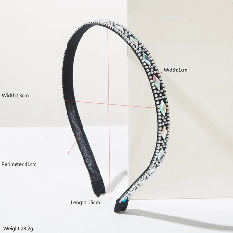 Diadema de Tela Vintage con Perlas Artificiales y Strass Elegante Aro de Pelo de Moda Fina para Mujer Fiesta Boda