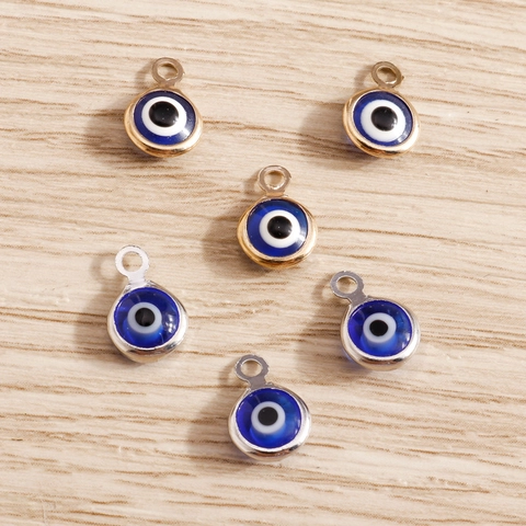 DIY Evil Eye Pendants For Jewelry Making Nazar Beads Zinc Alloy Enamel Charms For Necklace Bracelet Earring Craft Accessories