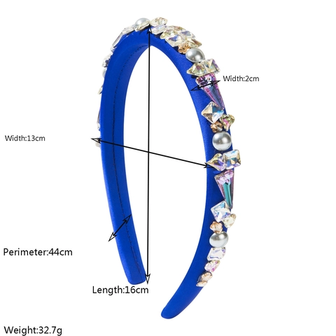 Baroque Padded Rhinestone Headband For Women Vintage Luxurious Artificial Pearl Hair Hoop Wedding Party Hair Accessories