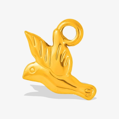 304 Stainless Steel Bird Peace Dove Pendant 18K Gold Plated French Style DIY Jewelry Findings Necklace Accessory For Women Men