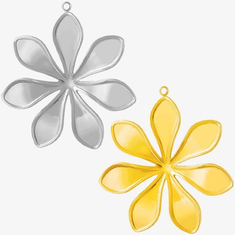 304 Edelstahl Blume Anhänger DIY Schmuckherstellung Material Floral Blütenblatt Charm Für Halskette Armband Zubehör Komponente